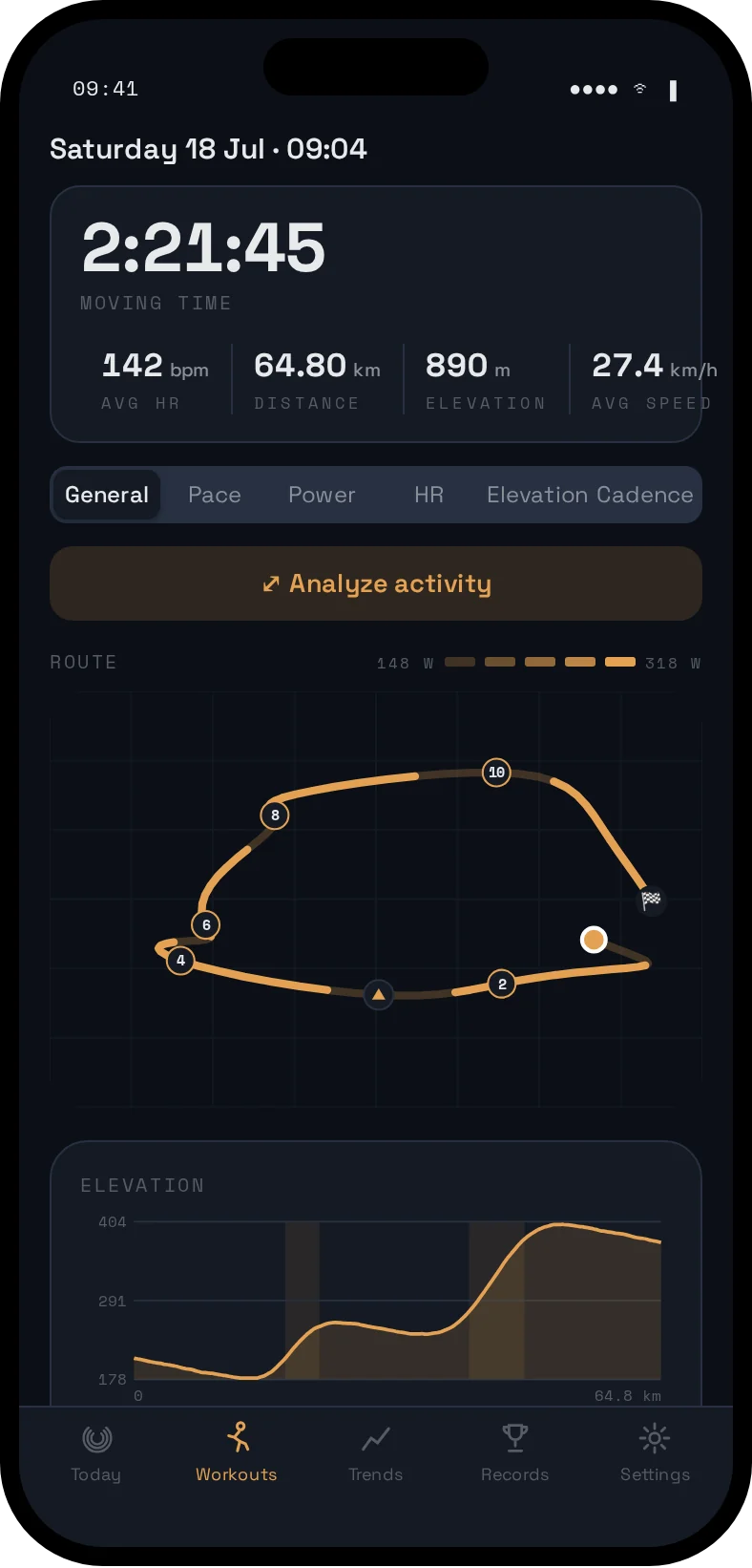 Aethr Ride screen