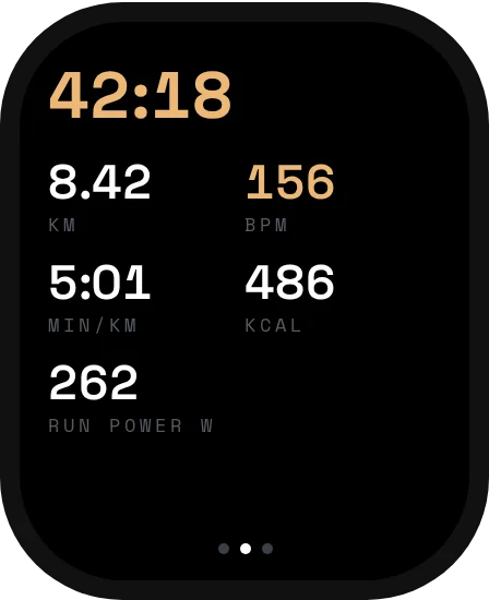 Aethr Watch Run screen